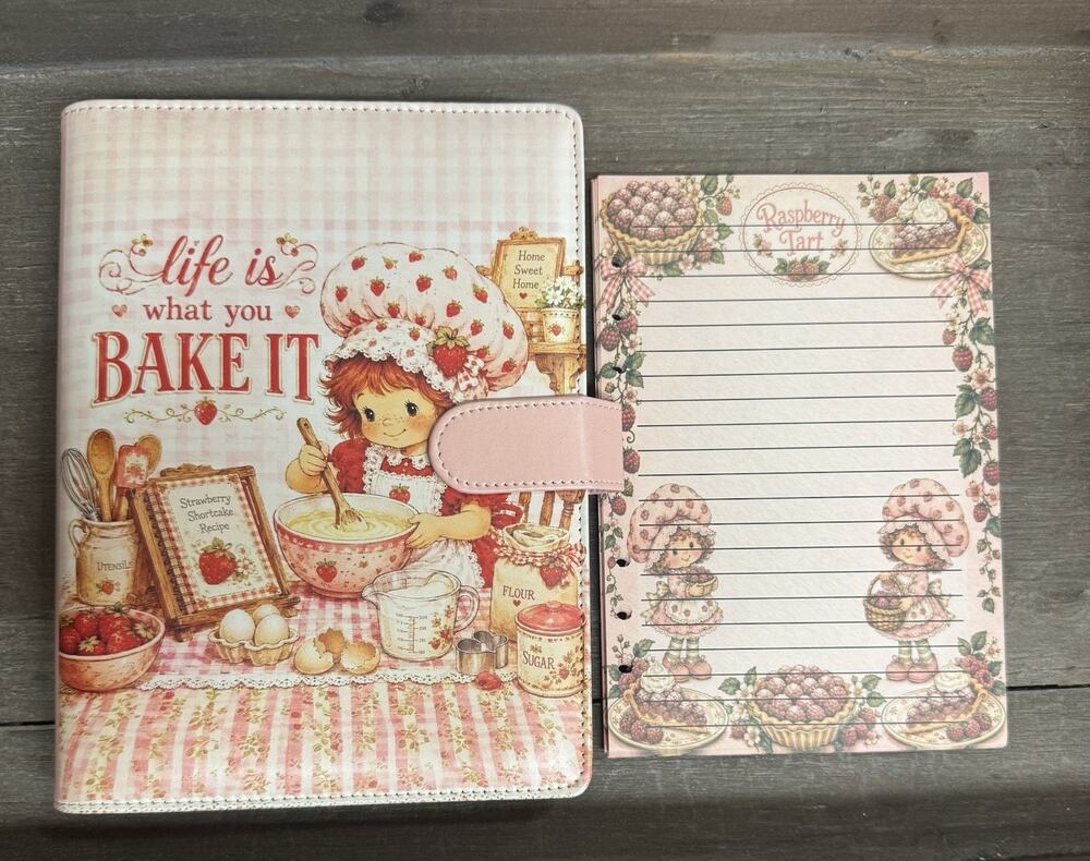 Strawberry Shortcake A5 Binder w/ Printed Stationery paper